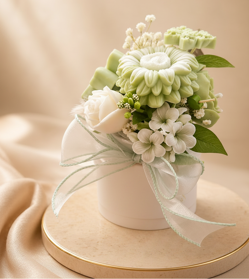 Sage Serenity Flower Candle/Wax Melt Bouquet