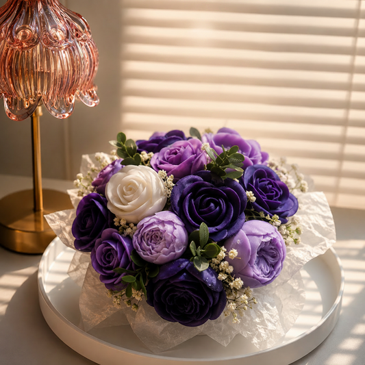 Purple Punch Flower Candle/Wax Melt Bouquet