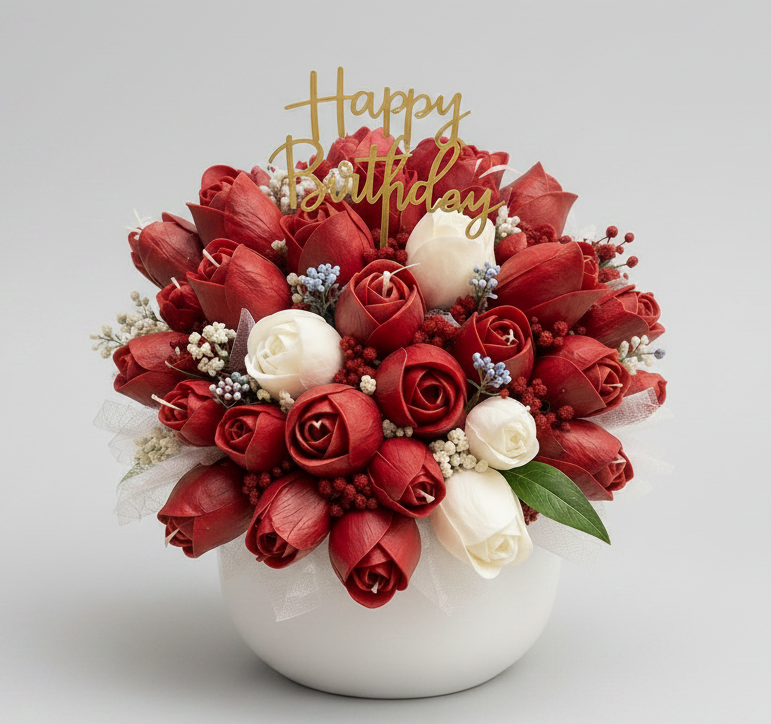 Tulip Flower Candle/Wax Melt Bouquet - Large