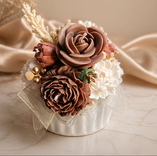 Mocha Muse Flower Candle/Wax Melt Bouquet - Small
