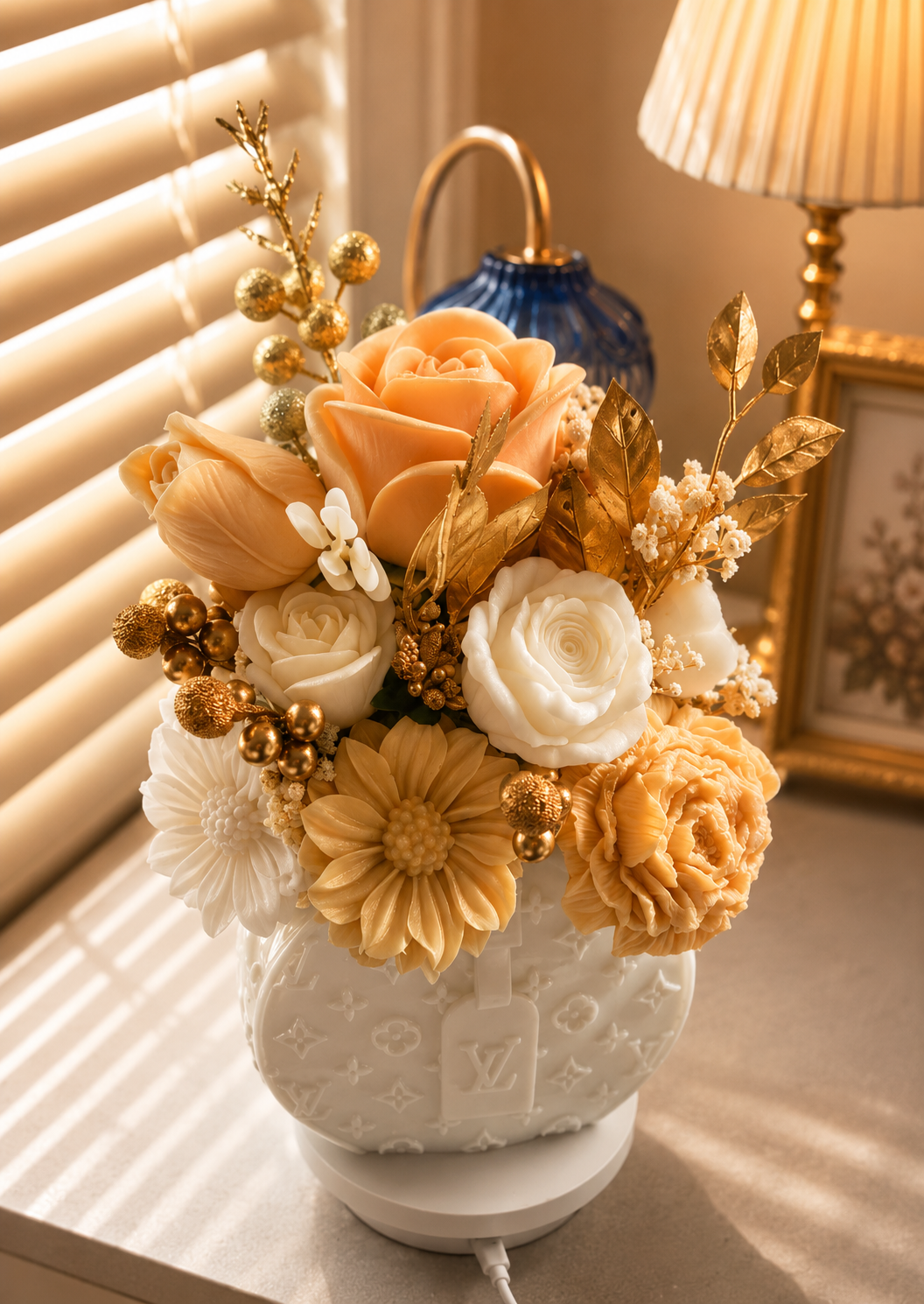 La Malle Dorée - Flower Candle/Wax Melt Bouquet (Pick Up ONLY)