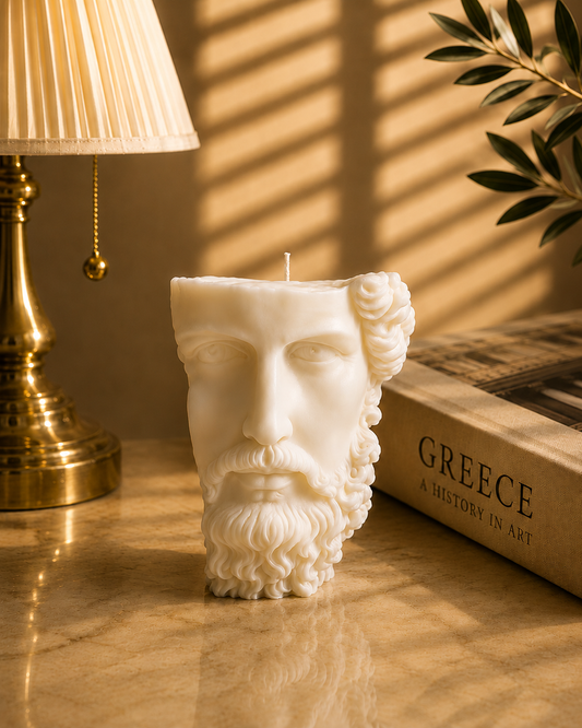 Zeus Bust Half Face - Decorative Candle
