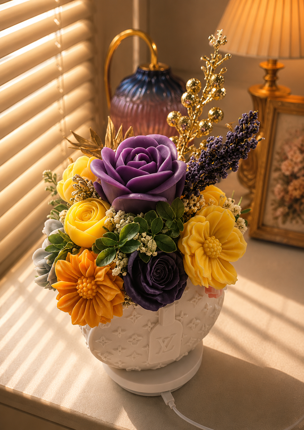 La Malle Dorée - Flower Candle/Wax Melt Bouquet (Pick Up ONLY)