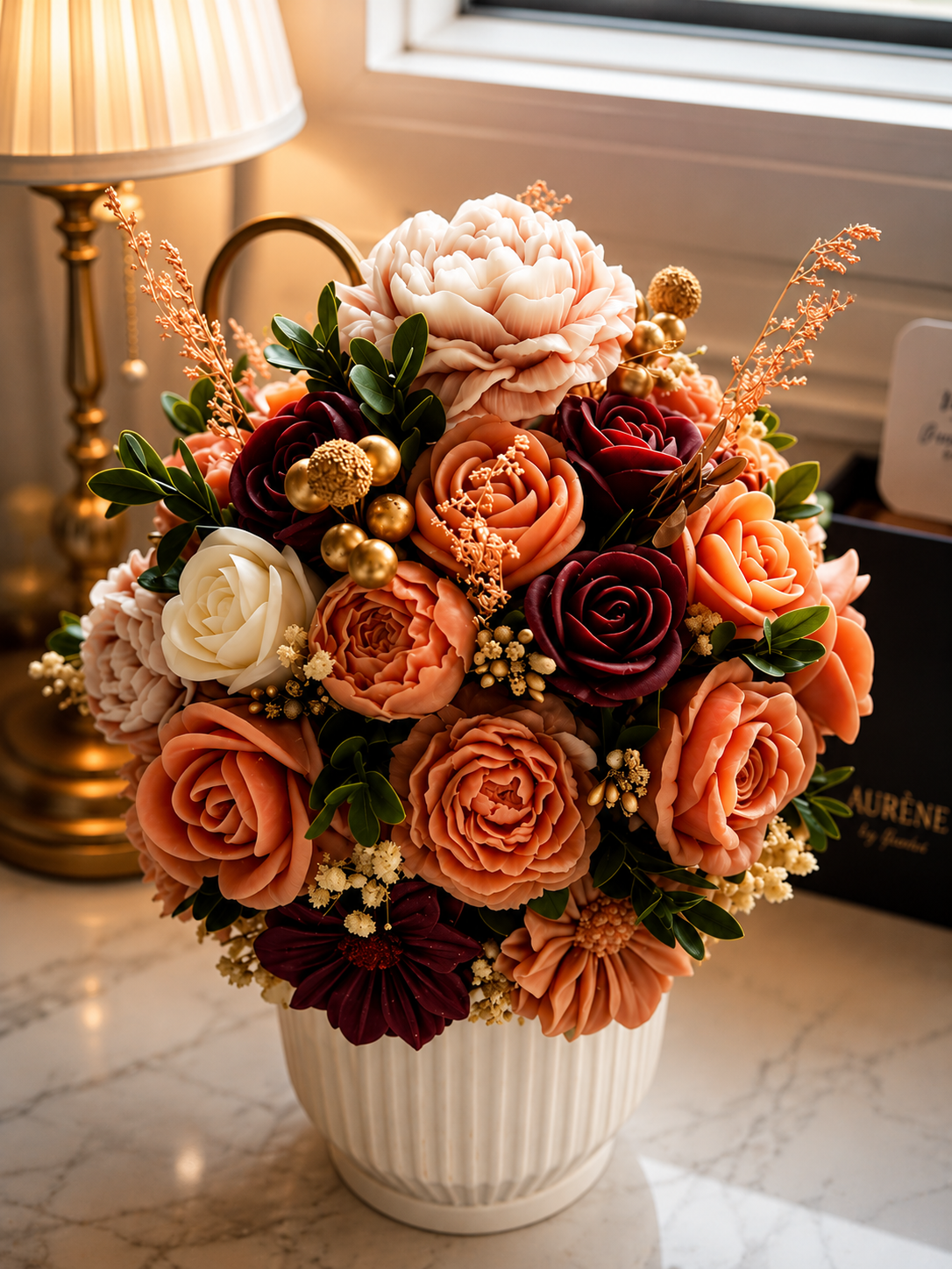 Mocha Muse Flower Candle/Wax Melt Bouquet - Large