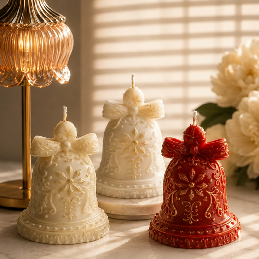 Christmas Gingerbread Bells Candle