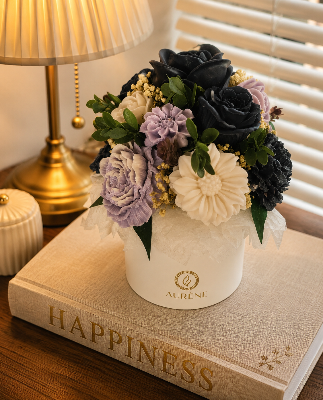 Purple Velvet Amethyst Flower Candle/Wax Melt Bouquet - Medium