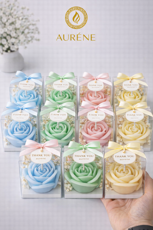 Rose in a box Candle Party Favours