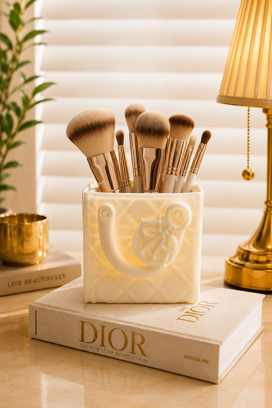 MS Dior Inspired Designer Logo Make-up Brush Holder