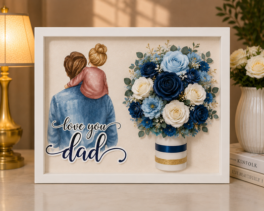 3D Customised Frame Bouquet - Love You Dad