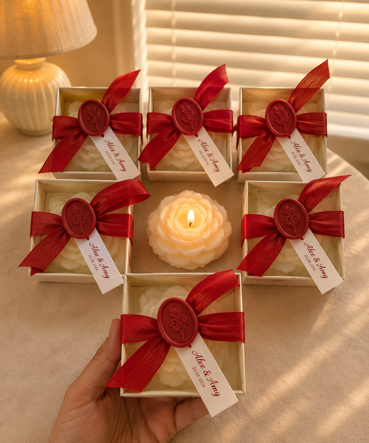 Peonie Candle Party Favours
