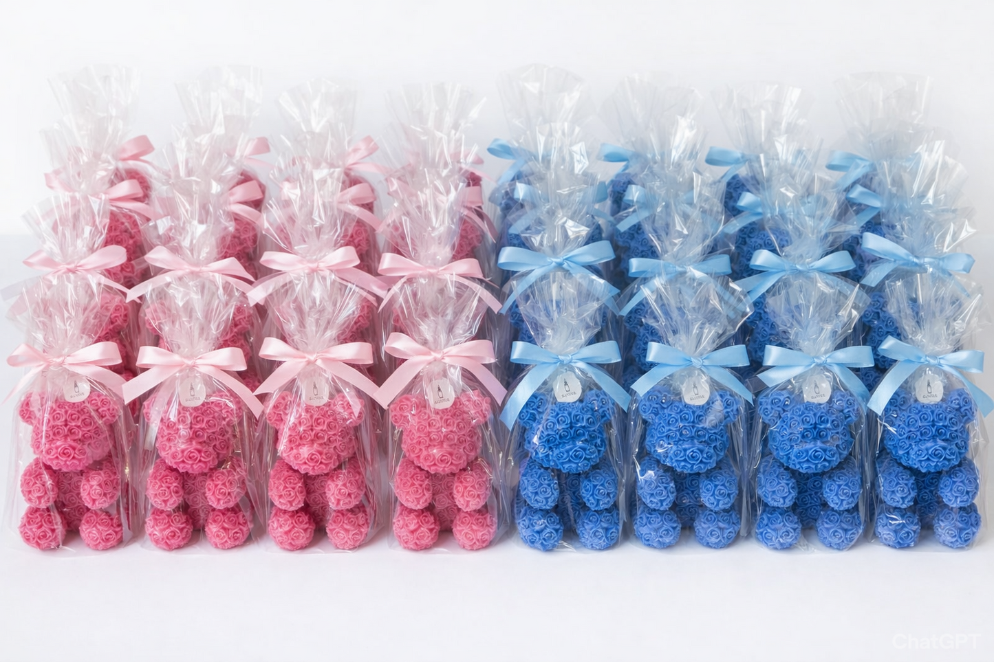Rose Teddy Candle Party Favours - Big