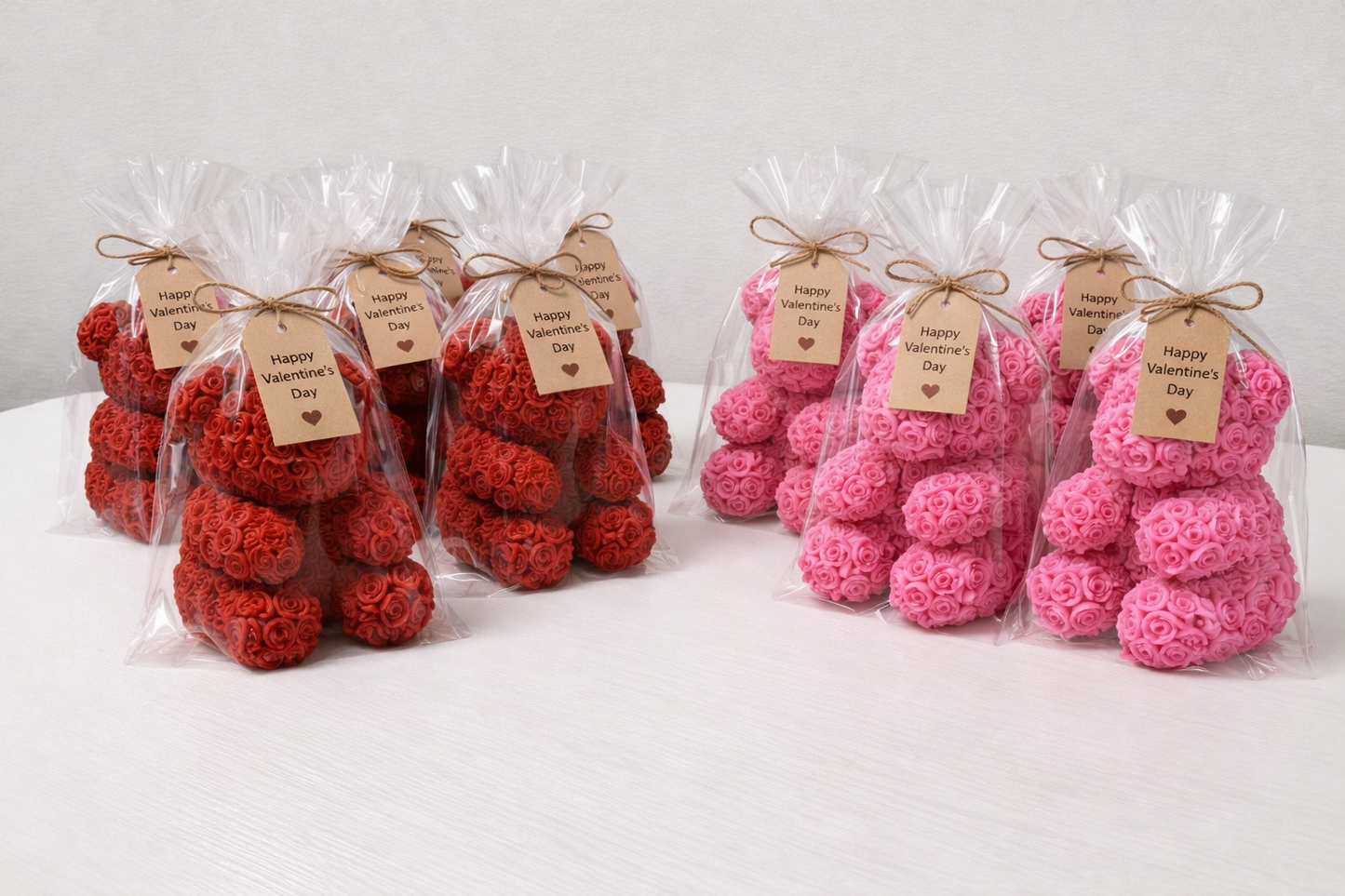 Rose Teddy Candle Party Favours - Big